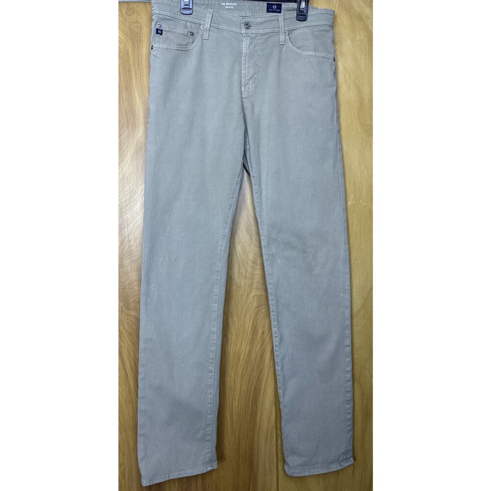 AG Adriano Goldschmied Jeans Mens 33 X 34 Tan The Graduate Tailored Leg Chino